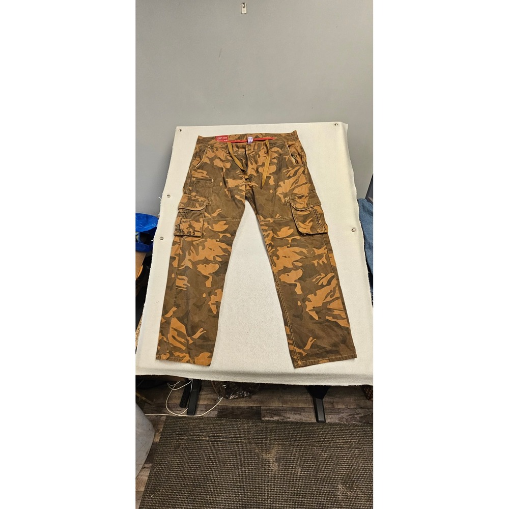 Jordan Craig Mens Camo Cargo Pants Brown Tan Camouflage Utility Trousers 42x32